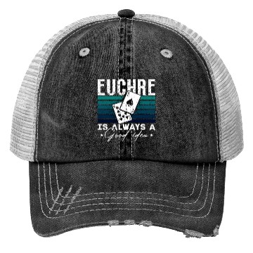 Discover Euchre Is Always A Good Idea Pinochle Playing Card Trucker Hats