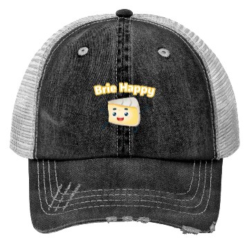 Discover Brie Happy: Cheesy Pun for Cheese Lovers Trucker Hats