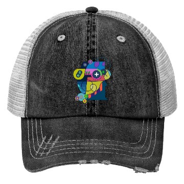 Discover gaming boy. games art Trucker Hats