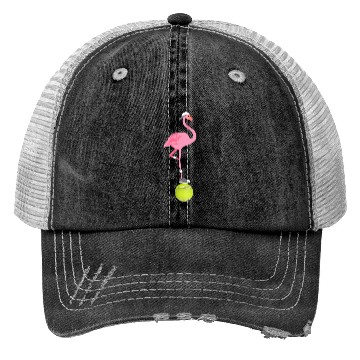 Discover Tennis Flamingo Trucker Hats
