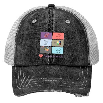 Discover I love math and science Trucker Hats