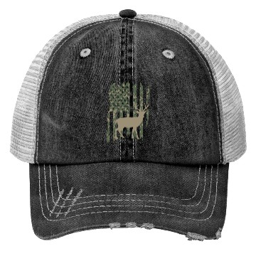 Discover Camo American Flag Deer Trucker Hats