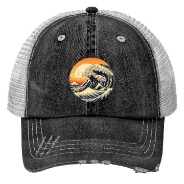 Discover Retro Great Ocean Waves Trucker Hats