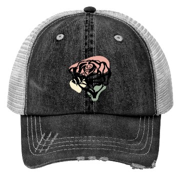 Discover Rose and Bee Doodle Trucker Hats