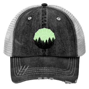 Discover Green Forest Mandala Pacific Northwest Trucker Hats