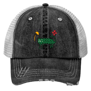 Discover Spring Cute Green Cat Trucker Hats