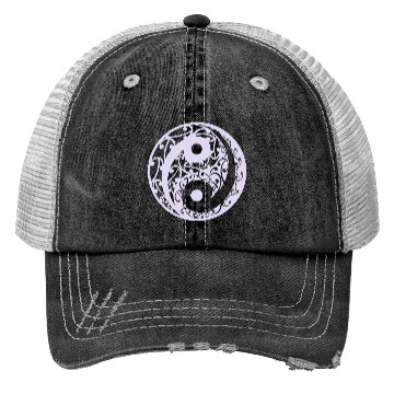 Discover Yin And Yang Koru Pattern In A Light Purple Colour Trucker Hats