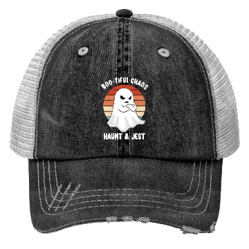 Discover Ghost Hunter Funny Ghost Angry Ghost Halloween Trucker Hats