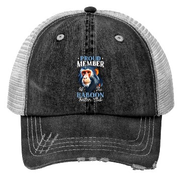 Discover Baboon Monkey Lover Wildlife Animal Zookeeper Trucker Hats