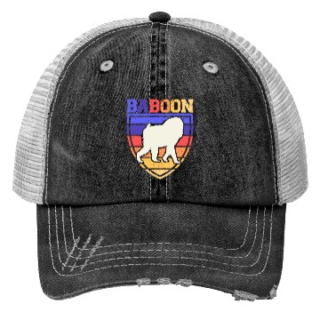 Discover Baboon Monkey Lover Wildlife Animal Zookeeper Trucker Hats