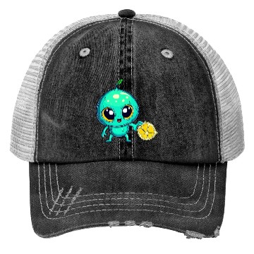 Discover Alien Fruit Magic: Sweet Lemon from Outer Space Trucker Hats