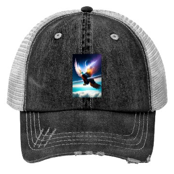 Discover "Embrace Transformation: Crystal Eagle Design" Trucker Hats