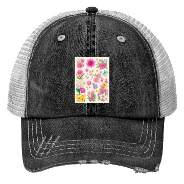 Discover Buttercup and Marigold Spring Flowers Trucker Hats