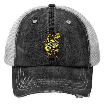 Discover Yellow Dragon Warrior Trucker Hats