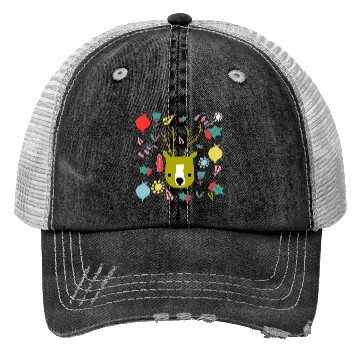 Discover Cute Christmas Deer Trucker Hats