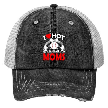 Discover I Love Hot Baseball MOMS Trucker Hats