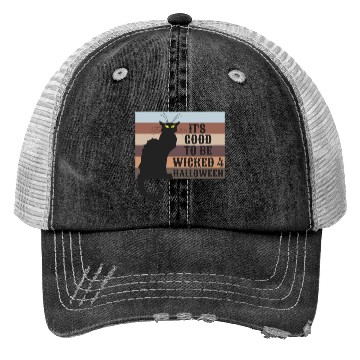 Discover ITS GOOD TO BE WICKED 4 HALLOWEEN Trucker Hats