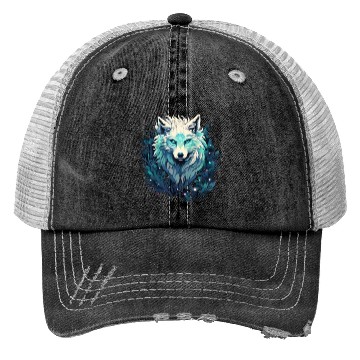 Discover Celestial Lunar Wild Wolf Trucker Hats