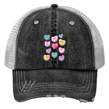 Discover Love Me Kiss Me Pleasure Me Candy Hearts Trucker Hats