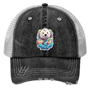 Discover Polar Bear Kawaii Trucker Hats
