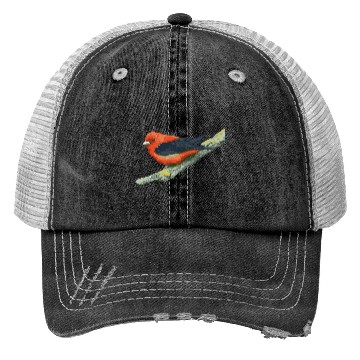 Discover Red Bird watercolor effect Trucker Hats