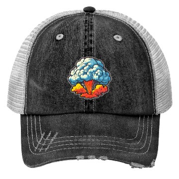Discover Explosion Fireworks Pyrotechnics Trucker Hats