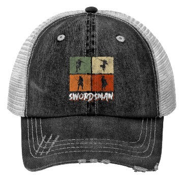 Discover Sword Fencing Victory Trucker Hats