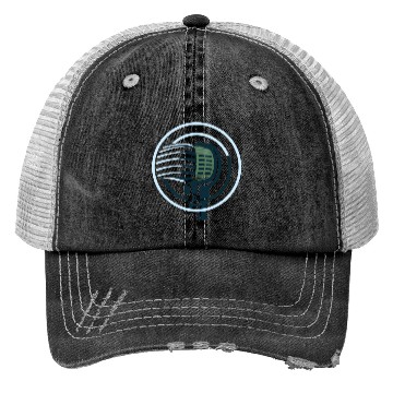 Discover Radio microphone ringed planet Trucker Hats