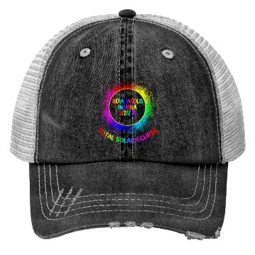 Discover Total Solar Eclipse Indianapolis Indiana 4/28/24fa Trucker Hats