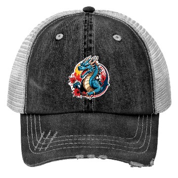 Discover BLUE DRAGON ANGRY Trucker Hats