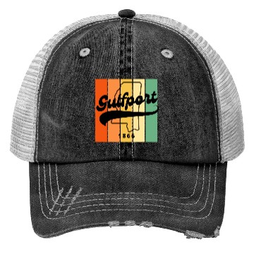 Discover Gulfport Mississippi 1866 Trucker Hats