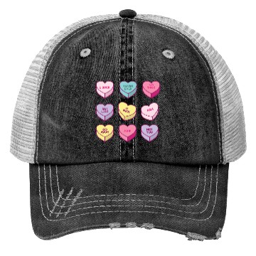 Discover Sassy Anti Valentines Day Conversation Candy Trucker Hats