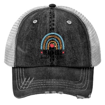 Discover Weird Teachers Build Character Leopard Rainbow Trucker Hats