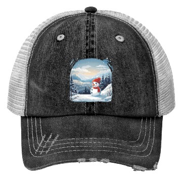 Discover snowman Trucker Hats