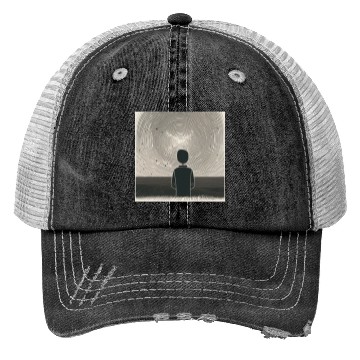 Discover Silence's Essence: Abstract Serenity Trucker Hats