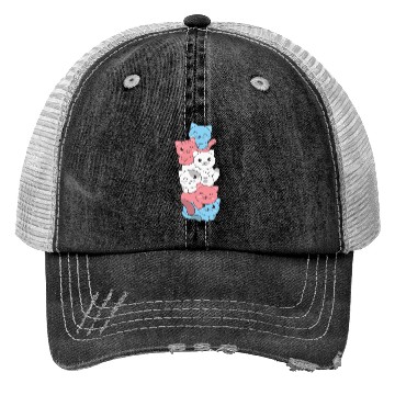 Discover Transgender Flag Cat Pride Lgbtq Cute Cat Trucker Hats