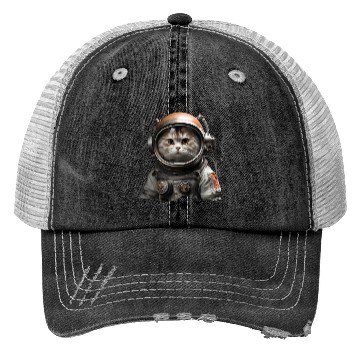 Discover Space Feline: Cat Astronaut Adventure Trucker Hats