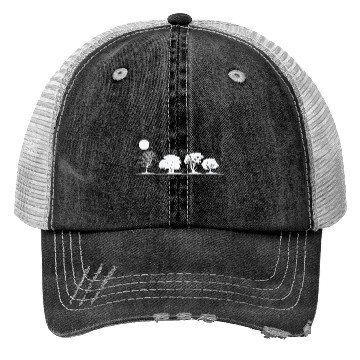 Discover Trees at full Moon Nature Forests Leaves Trucker Hats