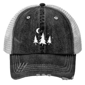 Discover Forest at Night Nature Forest Environment Trucker Hats