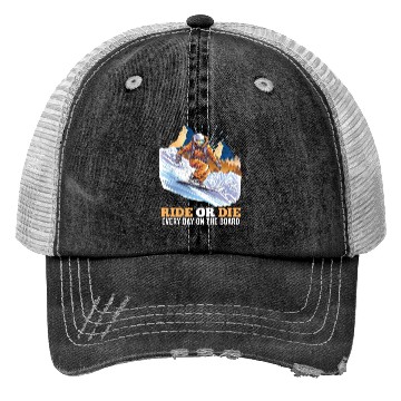 Discover Snowboarding Ride 'n Die Snowboarder Extreme Trucker Hats