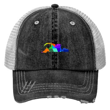 Discover Colorful rainbow snow groomer snow vehicles Trucker Hats