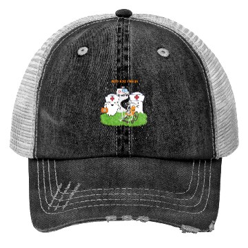 Discover Funny Halloween Boo Boo Crew Ghost Nurse Trucker Hats