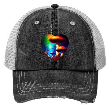 Discover Love mushrooms Trucker Hats