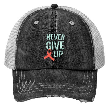 Discover Never Give Up HIV Awareness - Inspiring Resilience Trucker Hats