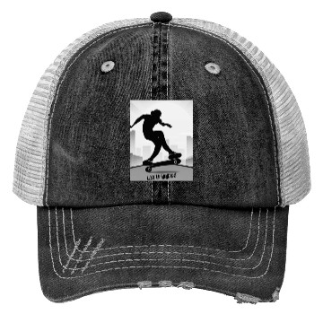 Discover Skateboarder - Rest In Paradise Trucker Hats