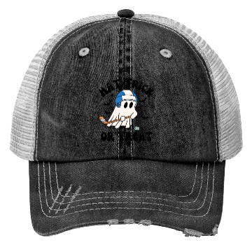 Discover Hat Trick or Treat, Hilarious Hockey Halloween Trucker Hats