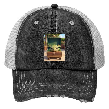 Discover Tortuga grande con caja en jardin Trucker Hats