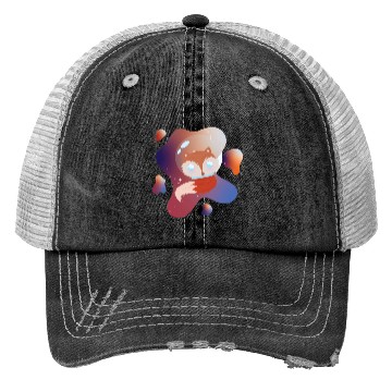 Discover A fox wandering in space Trucker Hats