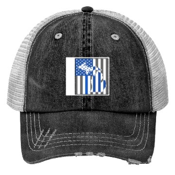 Discover Police Trucker Hats, Michigan State Police Trucker Hats, Detroit