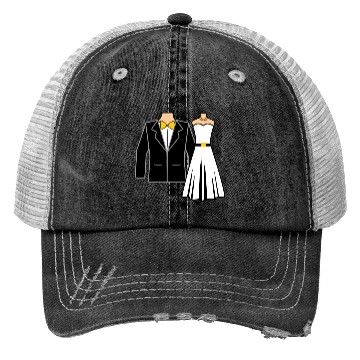 Discover Wedding clothes bride groom Trucker Hats